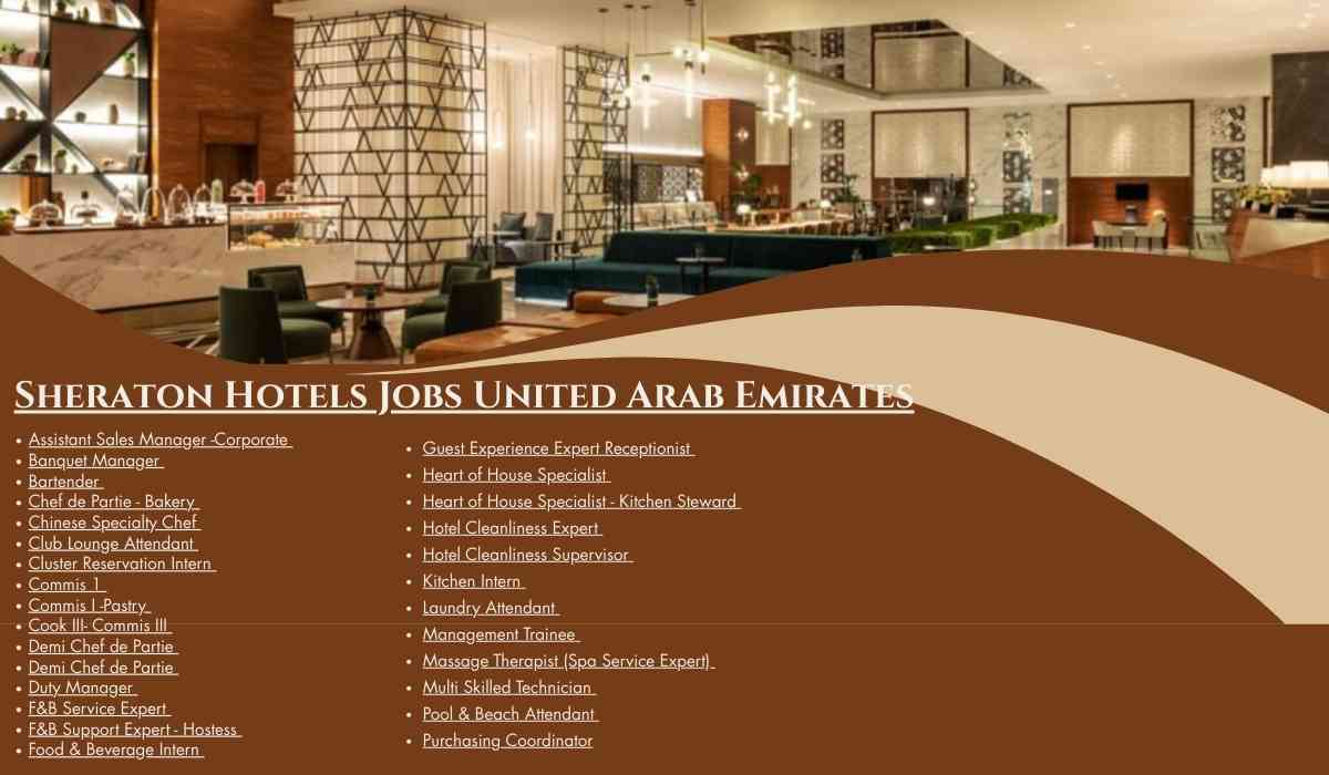 Sheraton Hotels Jobs United Arab Emirates